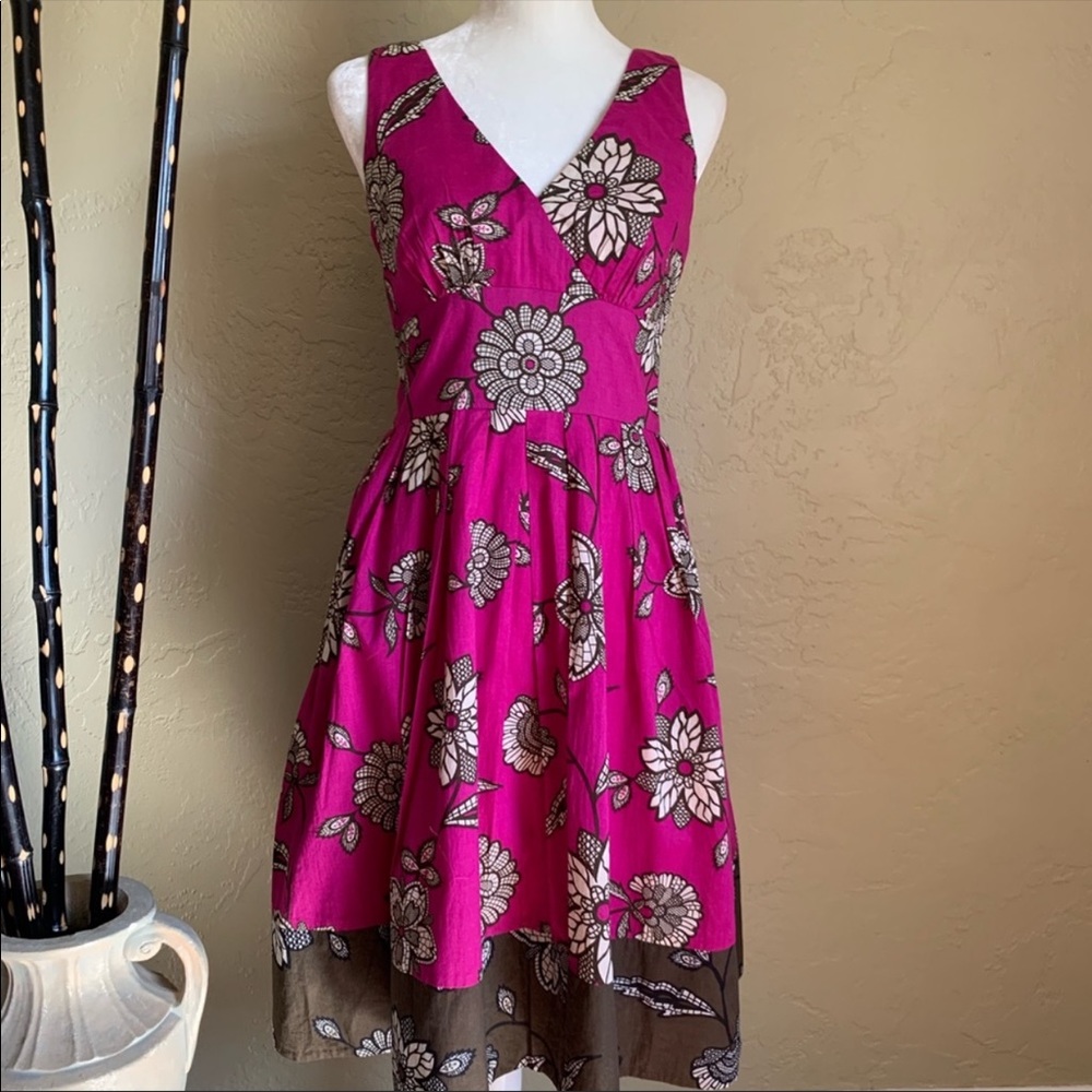 Donna Morgan Floral Fit and Flare Dress 10